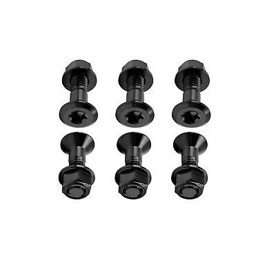 Black motorcycle bolt kit arranged in two rows